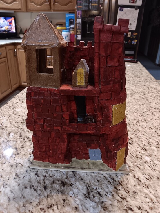 Other - Red And Gold Ceramic Castle